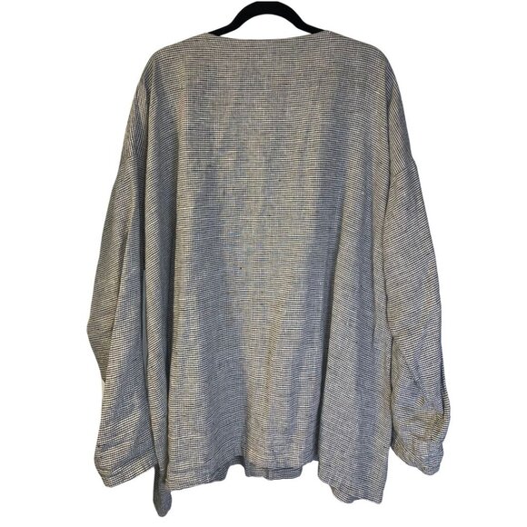 Somewhat Funky Women's Oversized 100% Linen Jacket Size S M Lagenlook Beachy USA - Picture 2 of 7